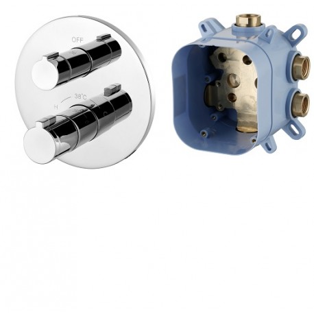 CENTRUM VRB-15400Z смеситель для ванны, термостат, скрытый монтаж (1 потребитель), форма R, IMPRESE