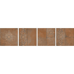 Плитка SG926400N КАМЕННЫЙ ОСТРОВ КОРИЧНЕВЫЙ декорированный (300x300), KERAMA MARAZZI